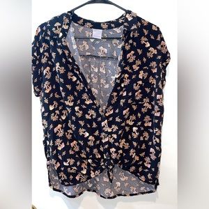 Crop top tied on the bottom front, Used twice, not my style